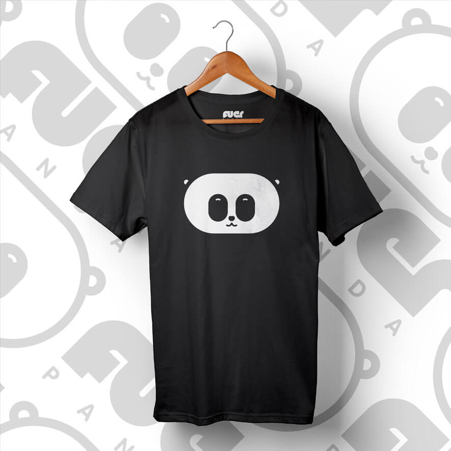Black 100% cotton Fuer Panda t-shirt