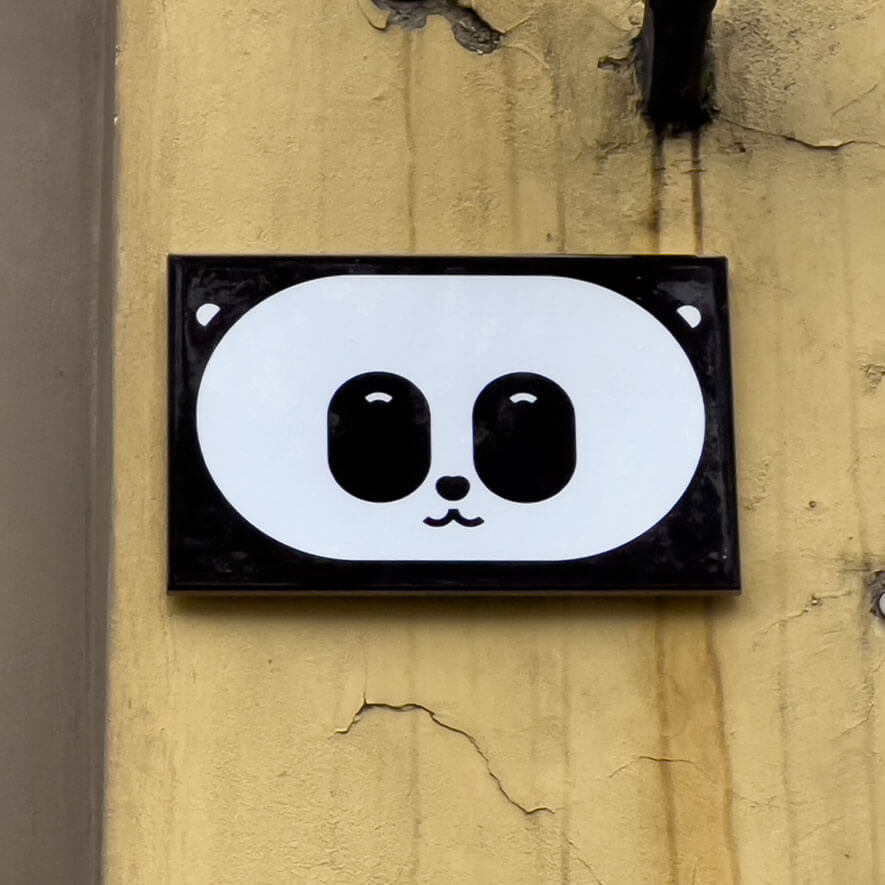 Black Fuer Panda Ceramic Tile