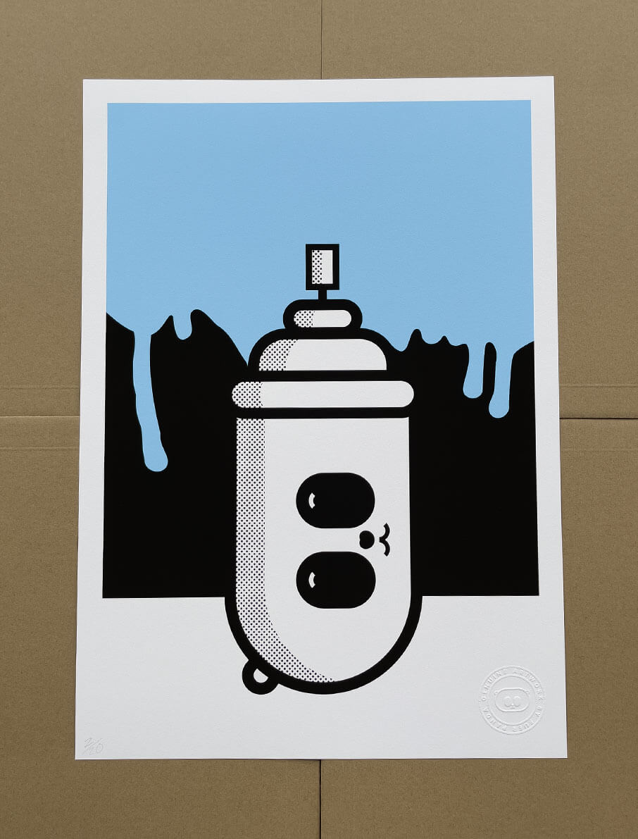 Fuer Panda spray can Giclée print